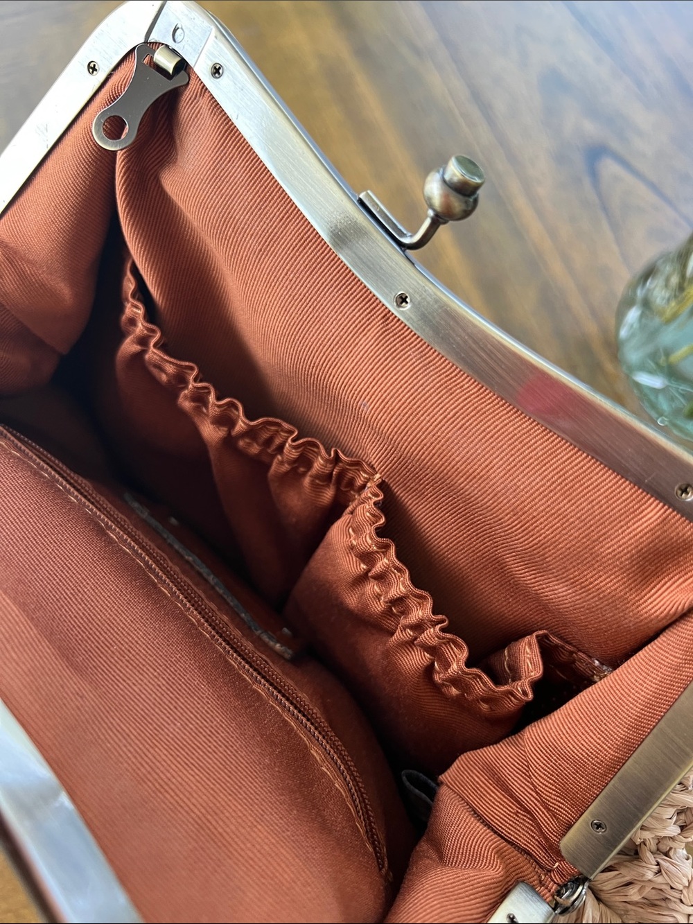 Patricia Nash Laureana Frame Scalloped Raffia Straw Bag - Picture 12 of 12